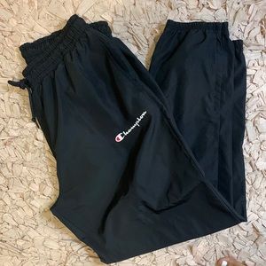Black Windbreaker pants